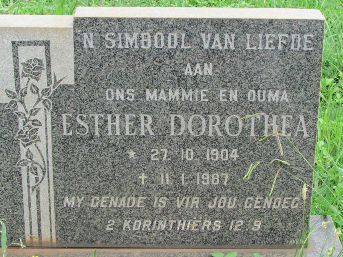 VILJOEN Esther Dorothea 1904-1987