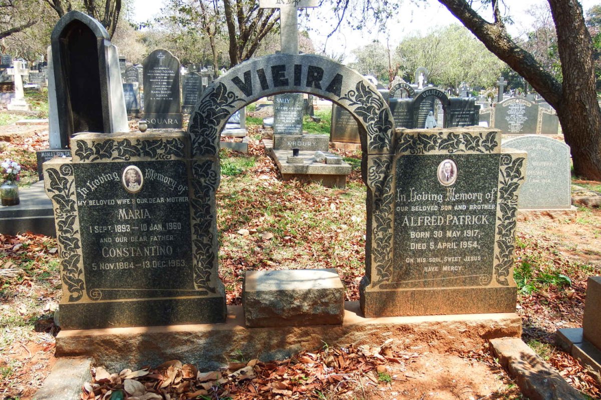 VIEIRA Constantino 1884-1963 &amp; Maria 1893-1960 :: VIEIRA Alfred Patrick 1917-1954