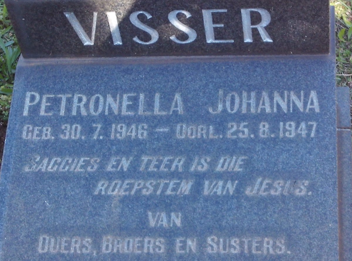 VISSER Petronella Johanna 1946-1947