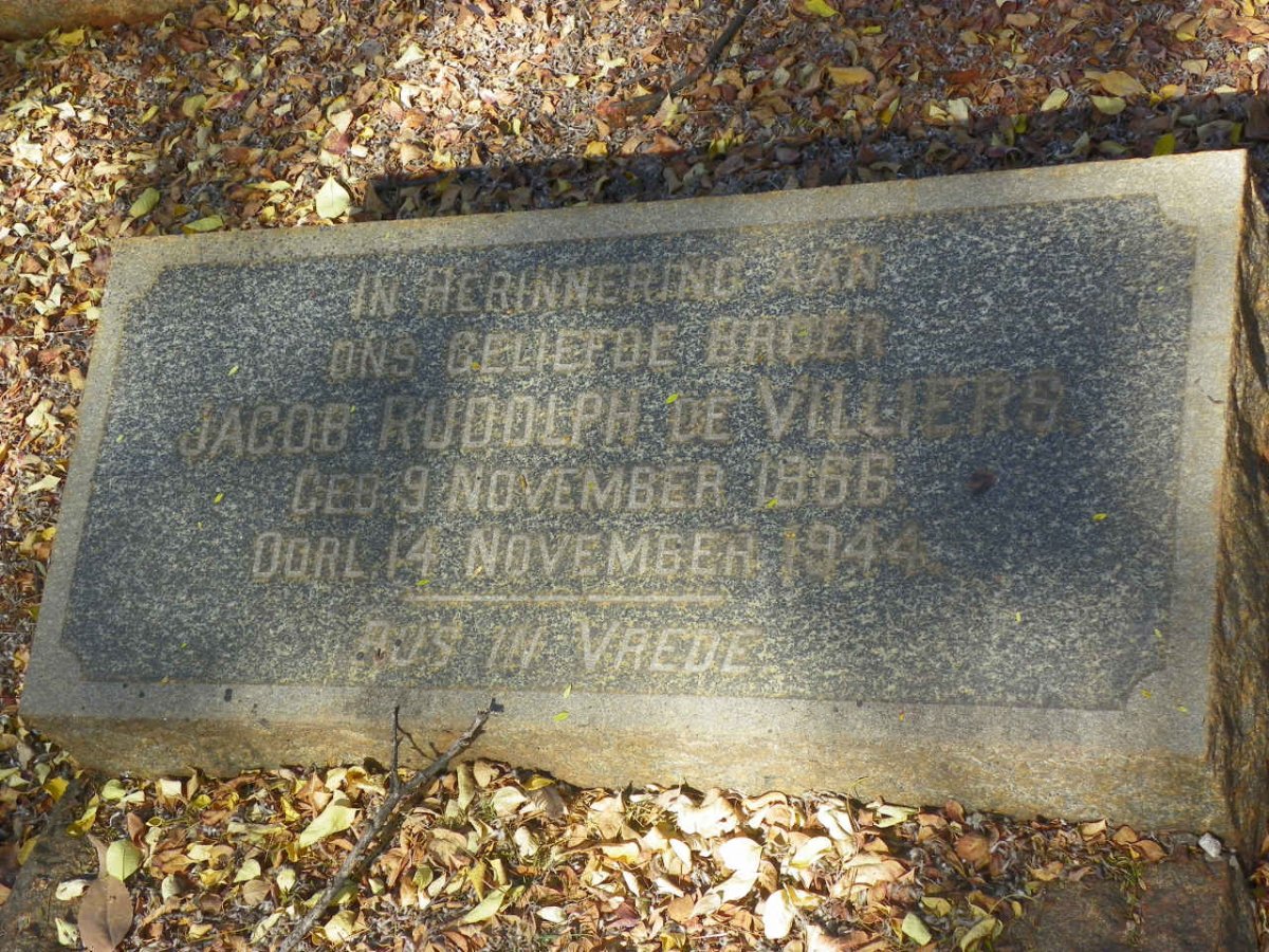 VILLIERS Jacob Rudolph, de 1866-1944