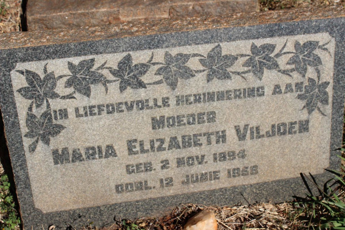 VILJOEN Maria Elizabeth 1894-1958