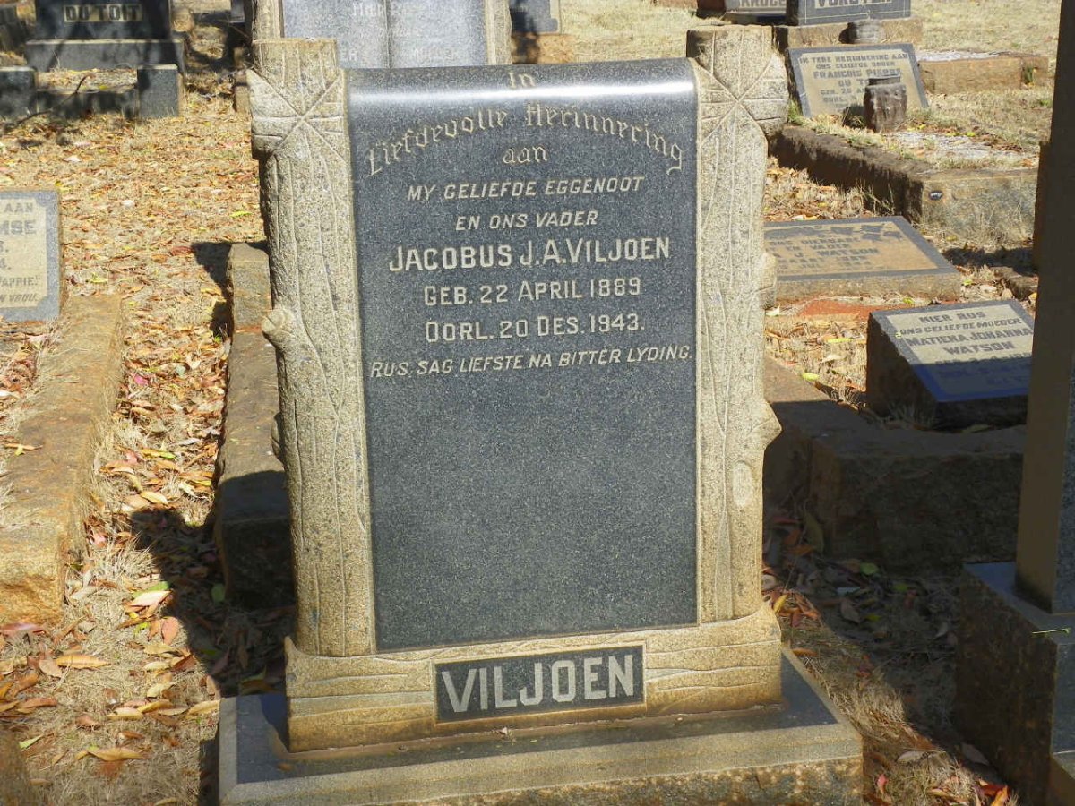 VILJOEN Jacobus J.A. 1889-1943