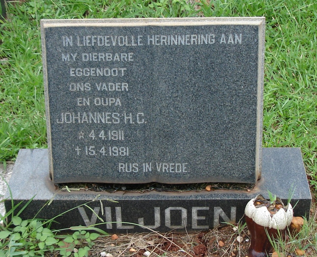 VILJOEN Johannes H.C. 1911-1981