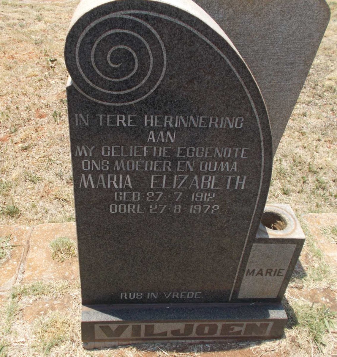 VILJOEN Maria Elizabeth 1912-1972