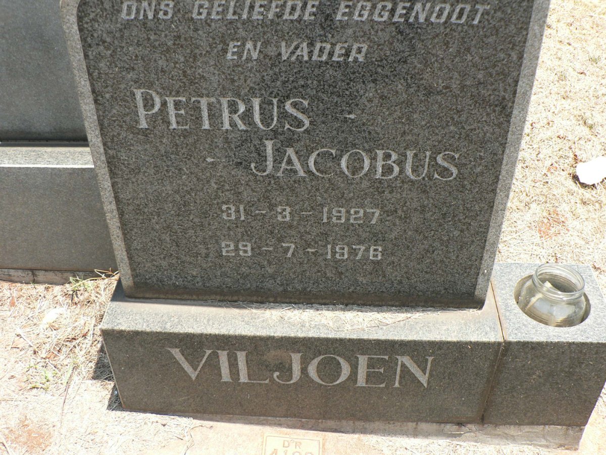 VILJOEN Petrus Jacobus 1927-1976