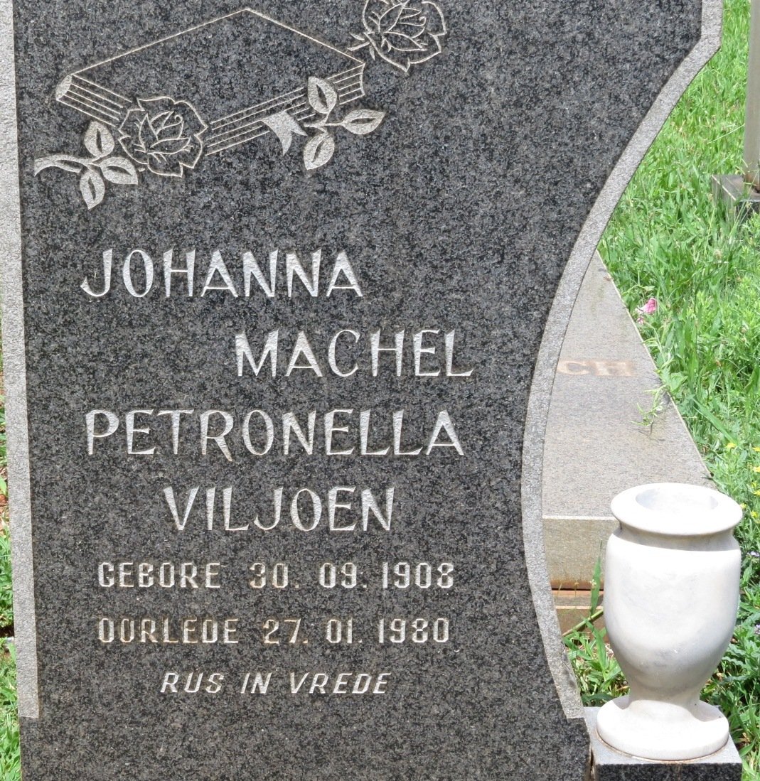VILJOEN Johanna Machel Petronella 1908-1980