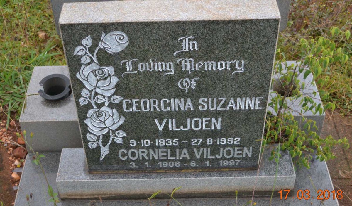 VILJOEN Cornelia 1906-1997 :: VILJOEN Georgina Suzanne 1935-1992
