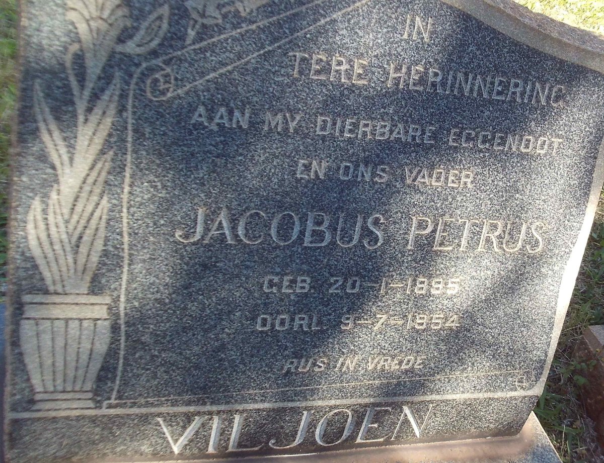 VILJOEN Jacobus Petrus 1895-1954