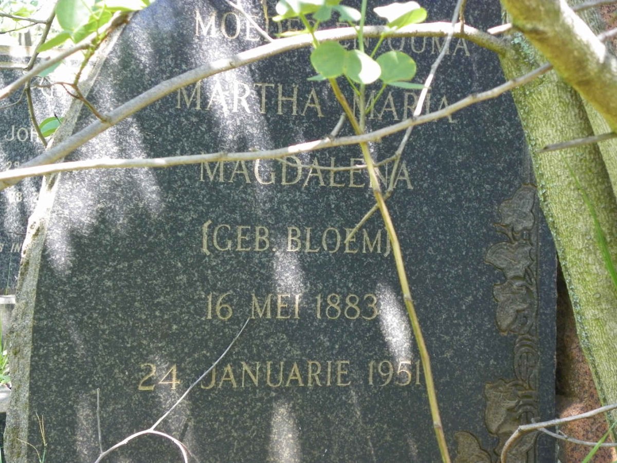 VISSER Josias Johannes 1877-1948 &amp; Martha Maria Magdalena BLOEM 1883-1951
