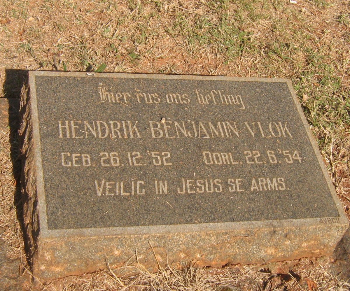 VLOK Hendrik Benjamin 1952-1954