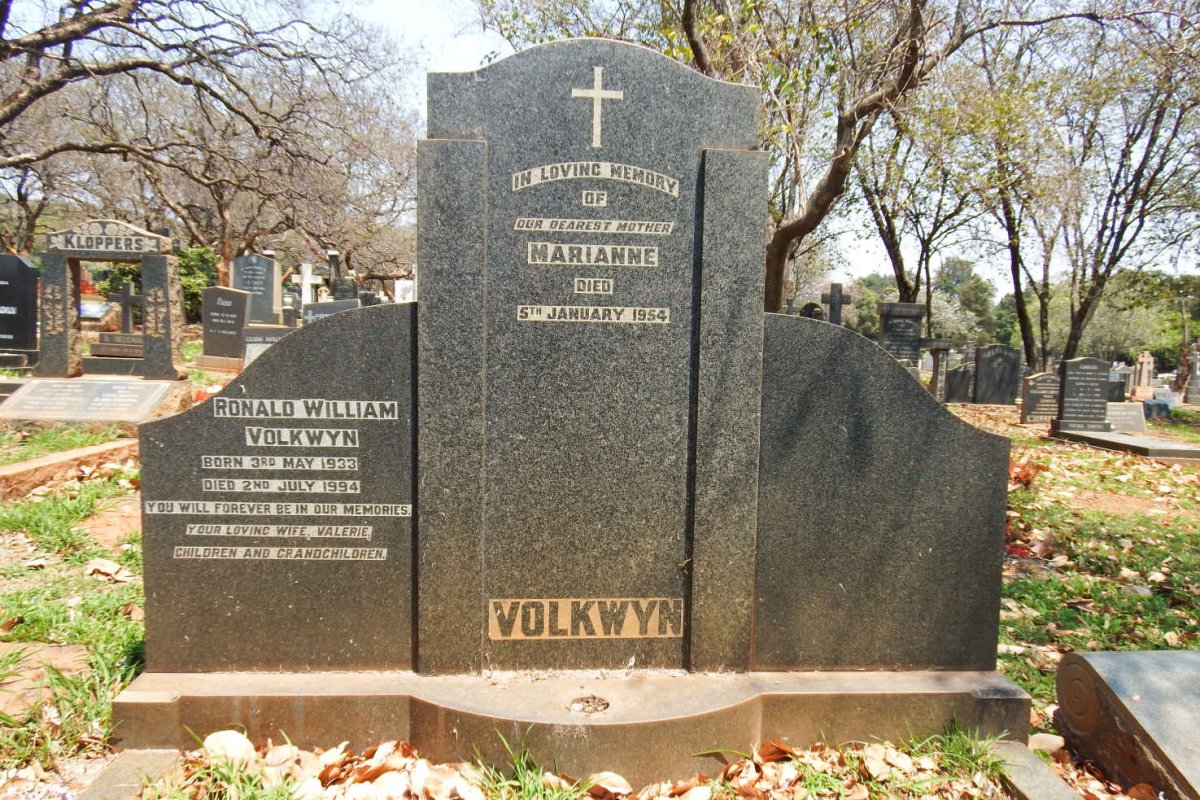 VOLKWYN Marianne -1954 :: VOLKWYN Ronald William 1933-1994