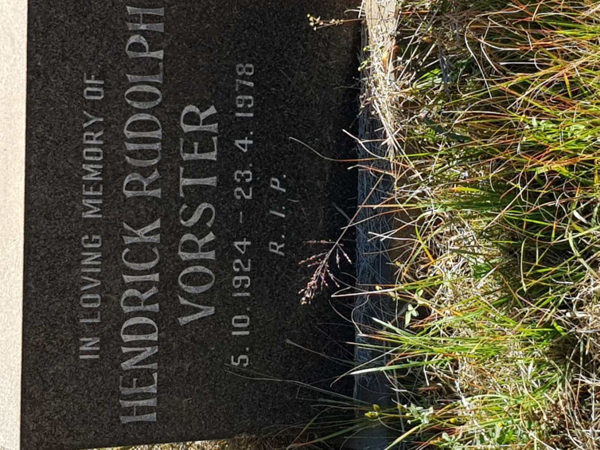 VORSTER Hendrick Rudolph 1924-1978