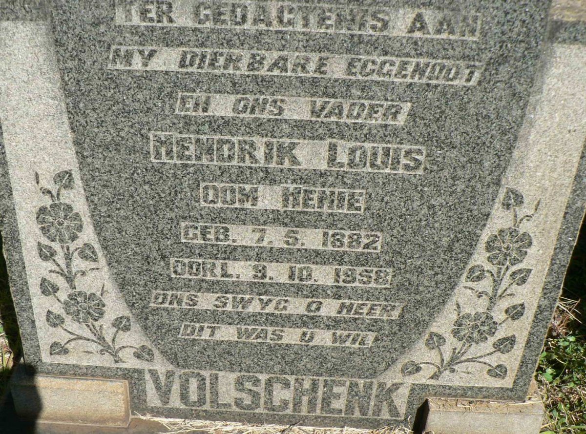 VOLSCHENK Hendrik Louis 1882-1958