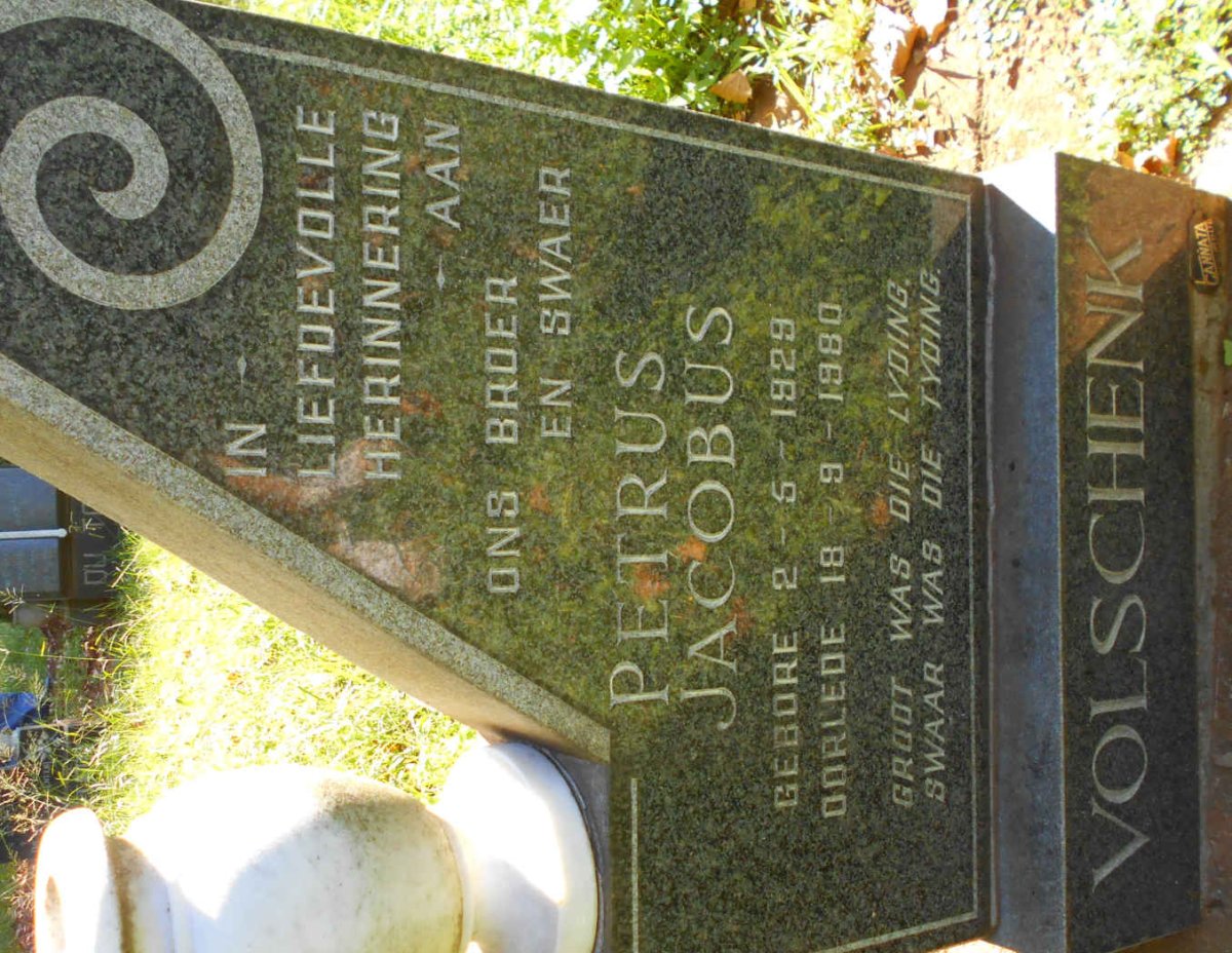 VOLSCHENK Petrus Jacobus 1929-1980