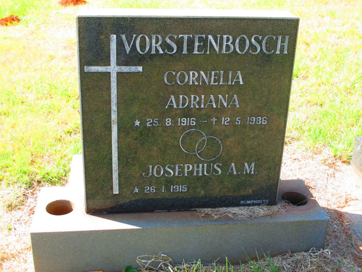 VORSTENBOSCH Josephus A.M. 1915- &amp; Cornelia Adriana 1916-1986