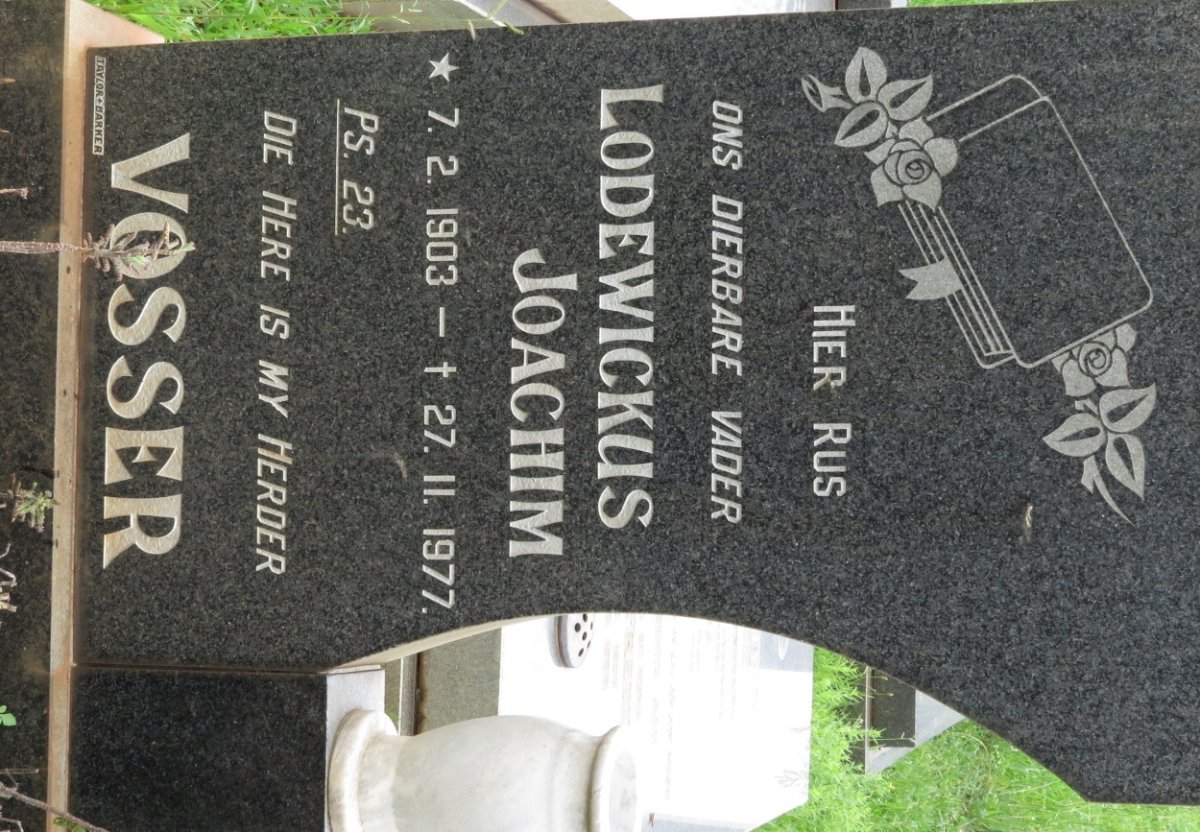 VOSSER Lodewickus Joachim 1903-1977