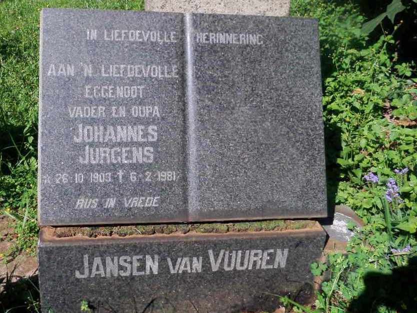 VUUREN Johannes Jurgens, Jansen van 1903-1981