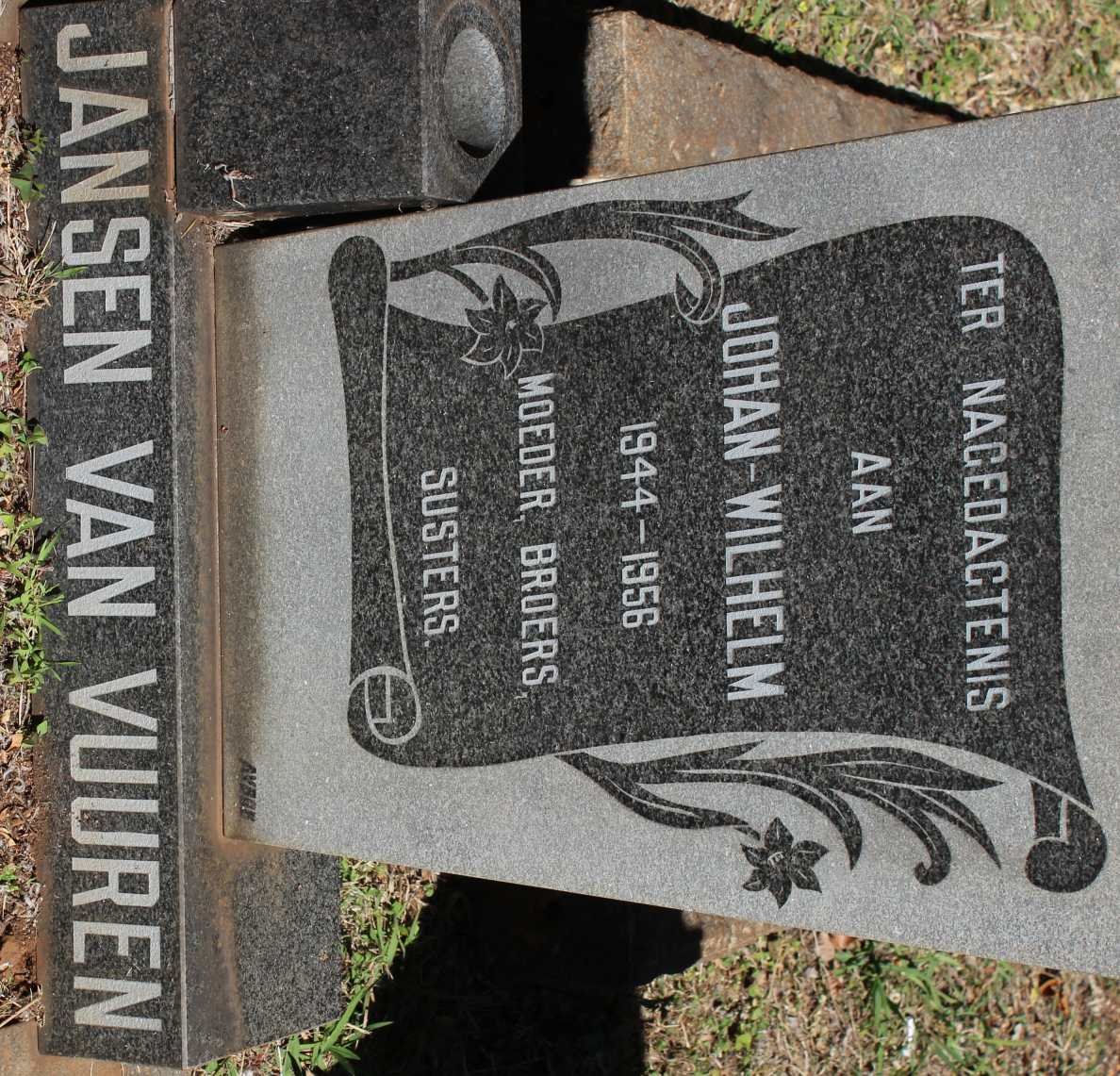 VUUREN Johan-Wilhelm, Jansen van 1944-1956