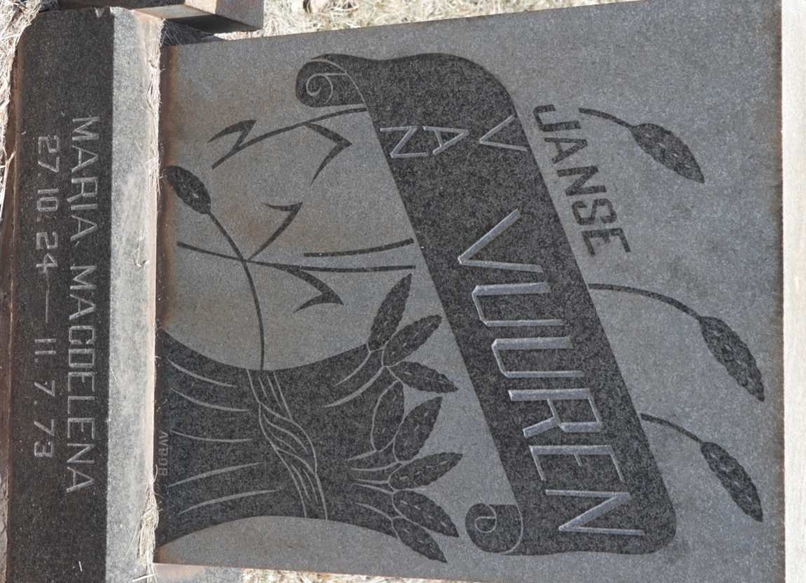 VUUREN Maria Magdelena, Janse van 1924-1973