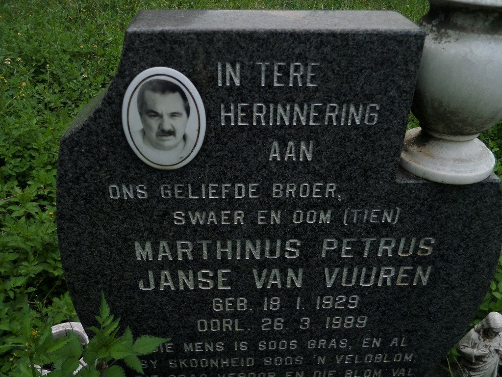 VUUREN Marthinus Petrus, Janse van 1929-1989