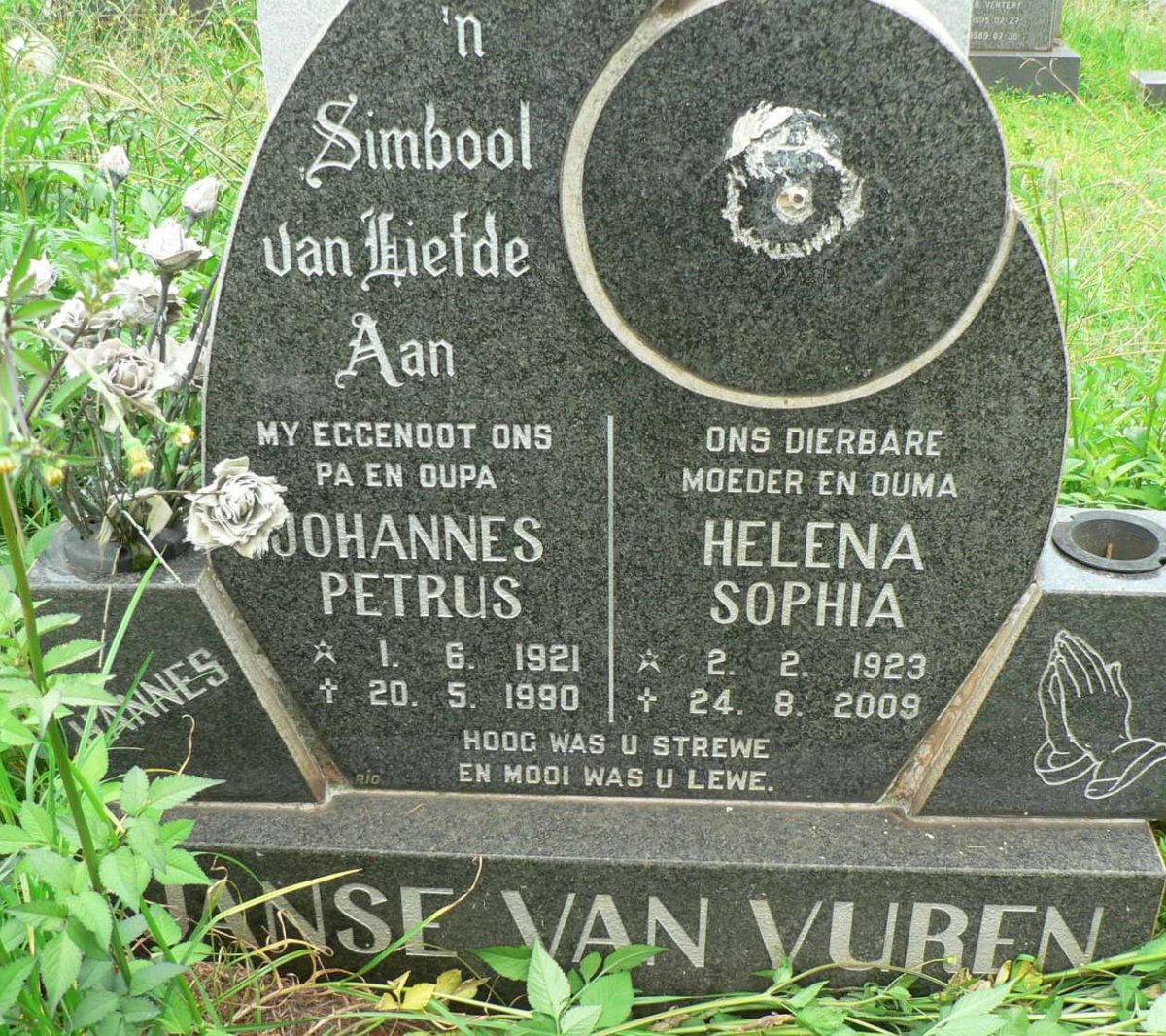 VUREN Johannes Petrus, Janse van 1921-1990 &amp; Helena Sophia 1923-2009