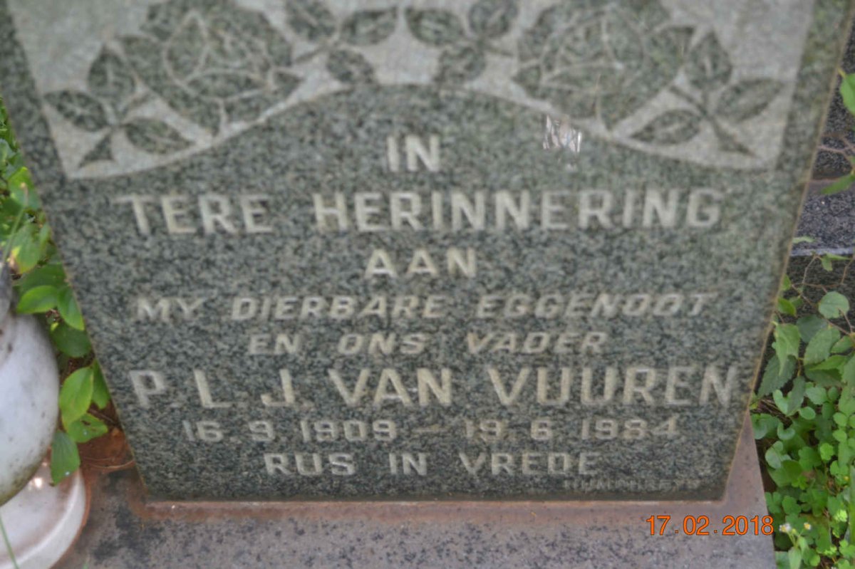 VUUREN P.L., J van 1909-1984