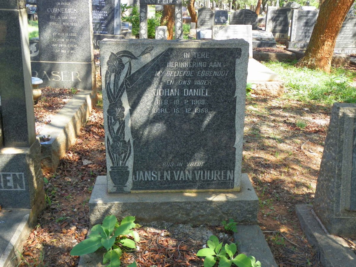 VUUREN Johan Daniël, Jansen van 1909-1959