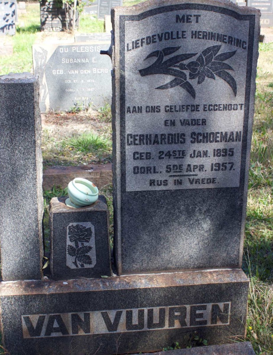 VUUREN Gerhardus Schoeman, van 1895-1957