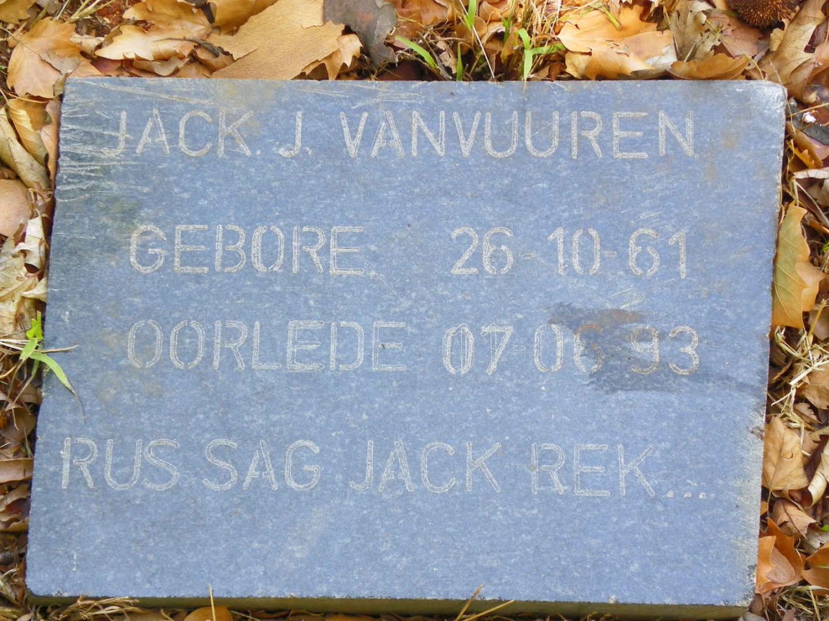 VUUREN Jack, Jansen van 1961-1993