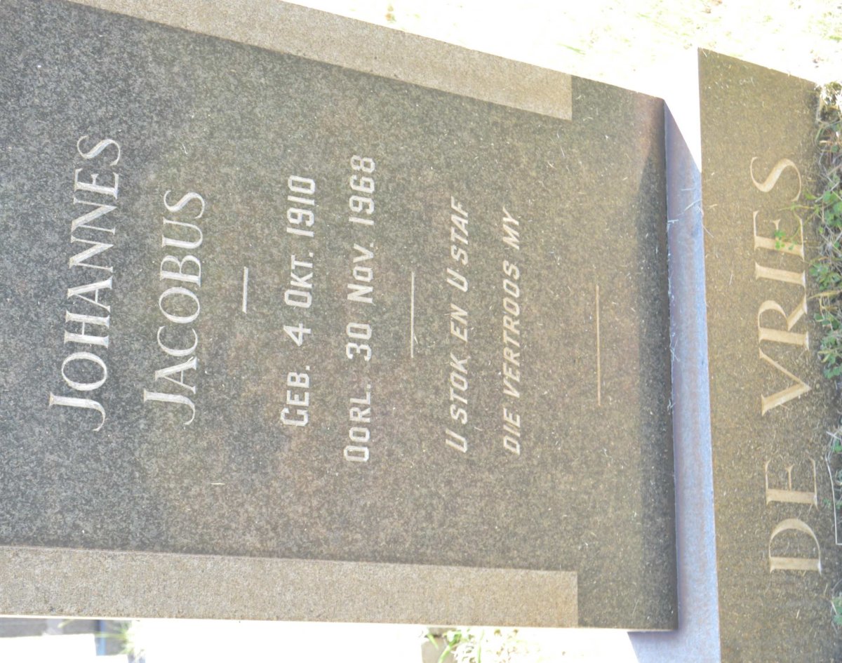 VRIES Johannes Jacobus, de 1910-1968