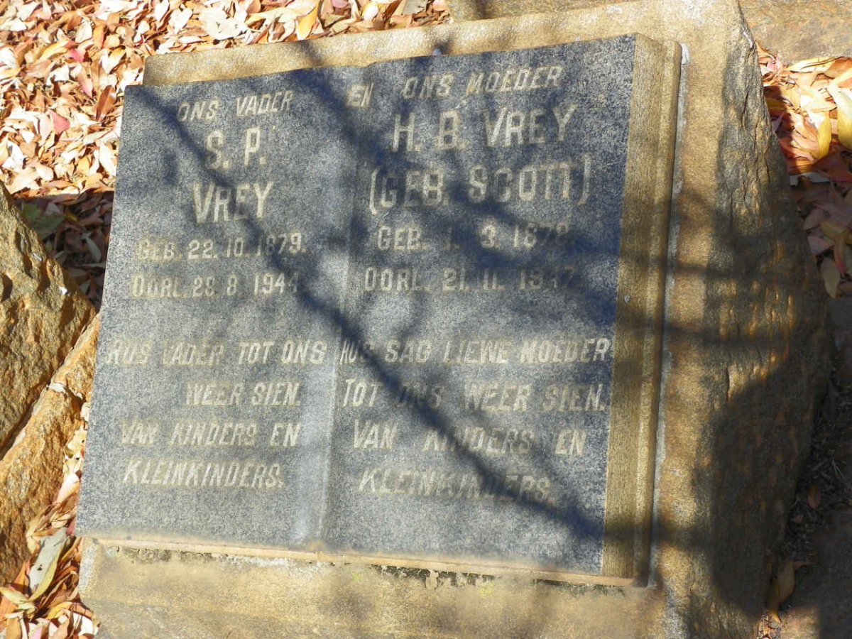 VREY S.P. 1879-1944 &amp; H.B. SCOTT 1878-1947