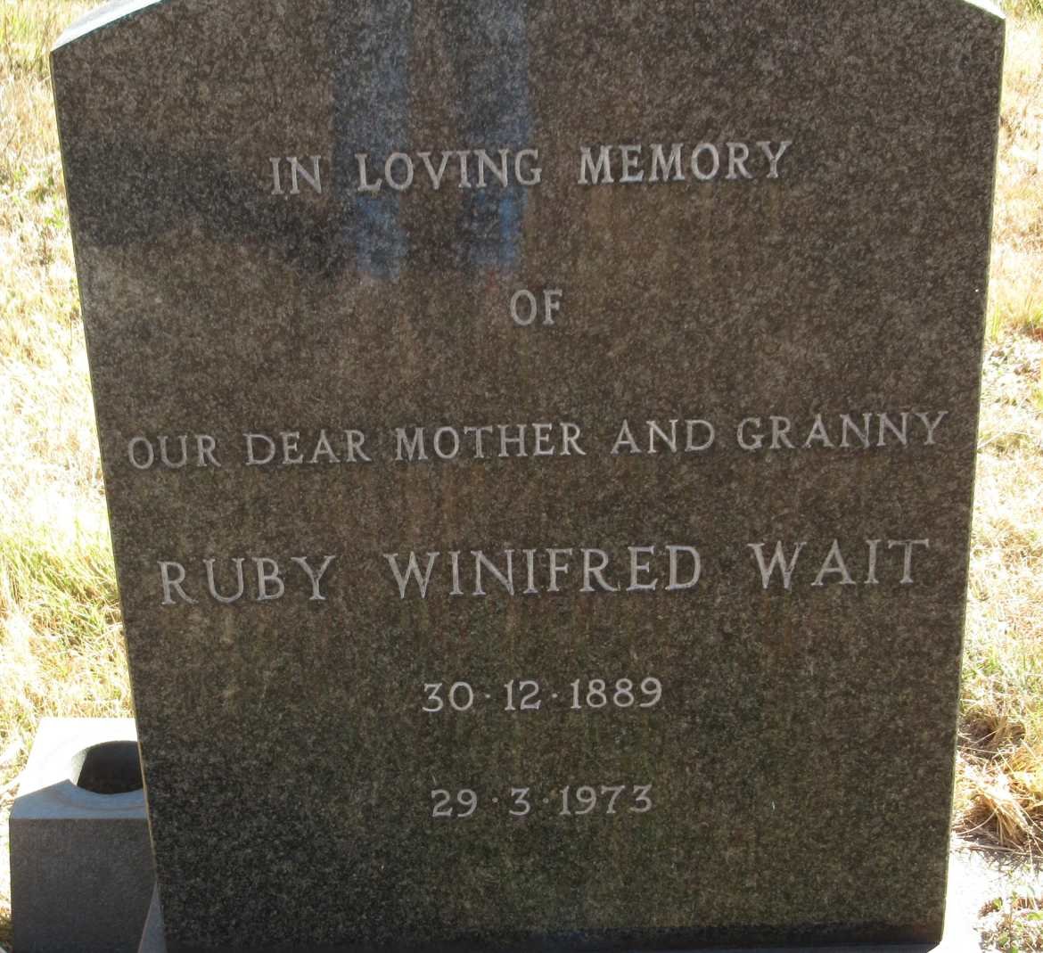 WAIT Ruby Winifred 1889-1973