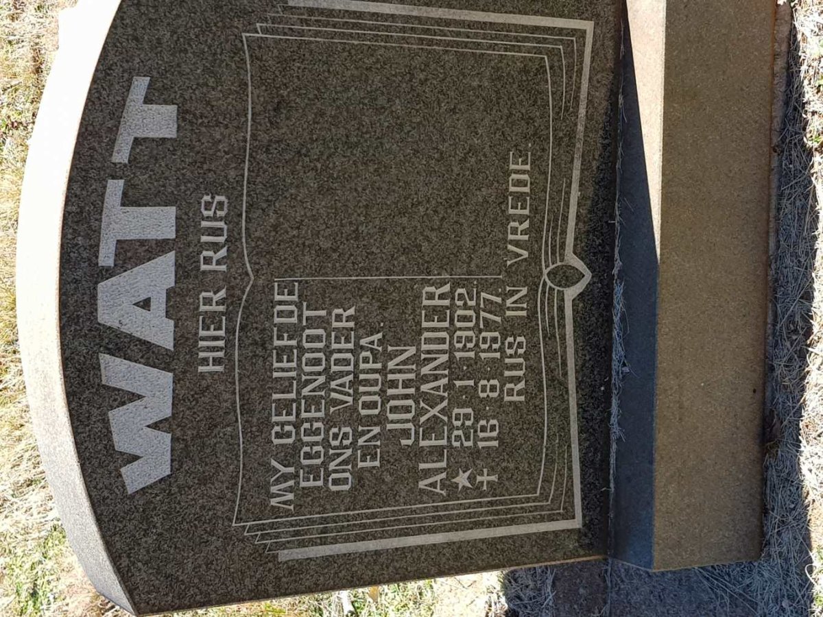 WATT John Alexander 1902-1977