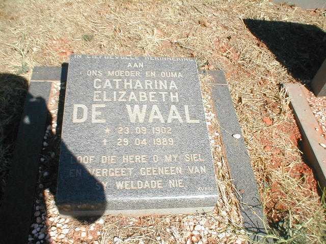 WAAL Catharina Elizabeth, de 1902-1989