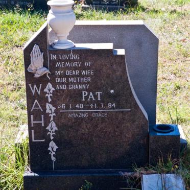 WAHL Pat 1940-1984