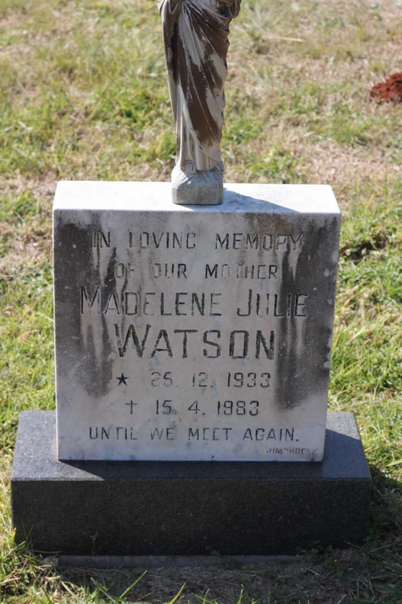 WATSON Madelene Julie 1933-1983
