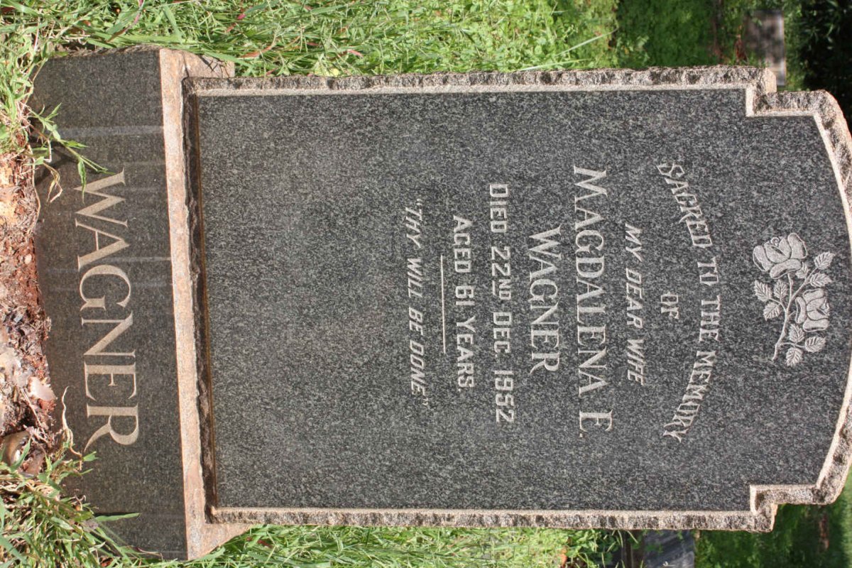 WAGNER Magdalena E. -1952