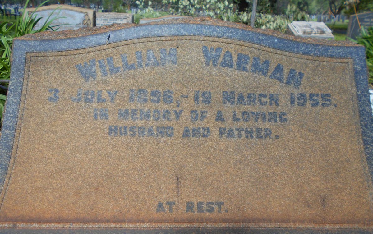 WARMAN William 1896-1955