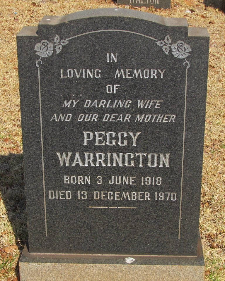 WARRINGTON Peggy 1918-1970
