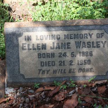 WASLEY Ellen Jane 1886-1950
