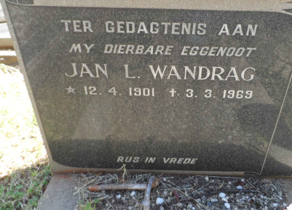 WANDRAG Jan L. 1901-1969