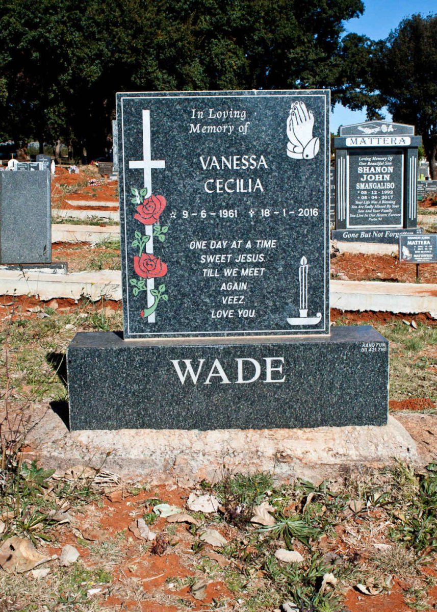 WADE Vanessa Cecilia 1961-2016