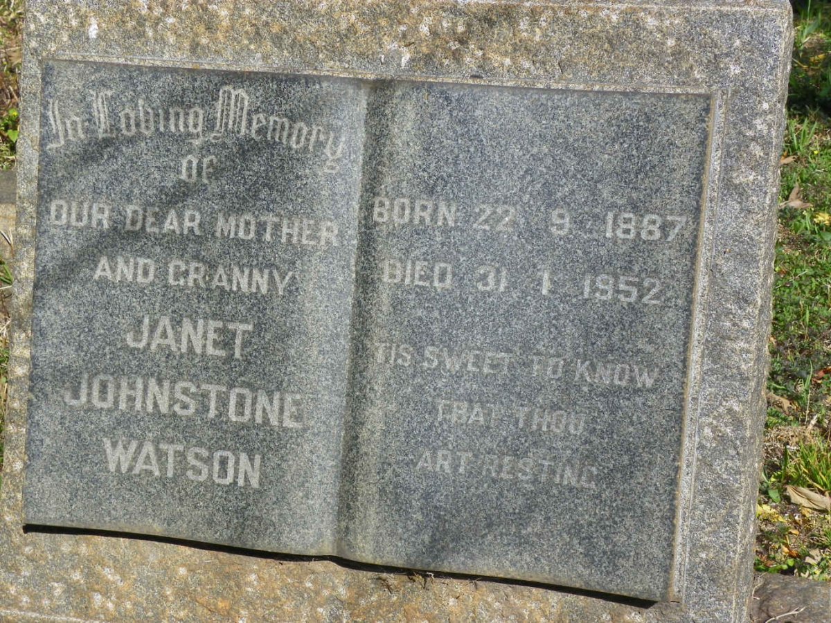 WATSON Janet Johnstone 1887-1952