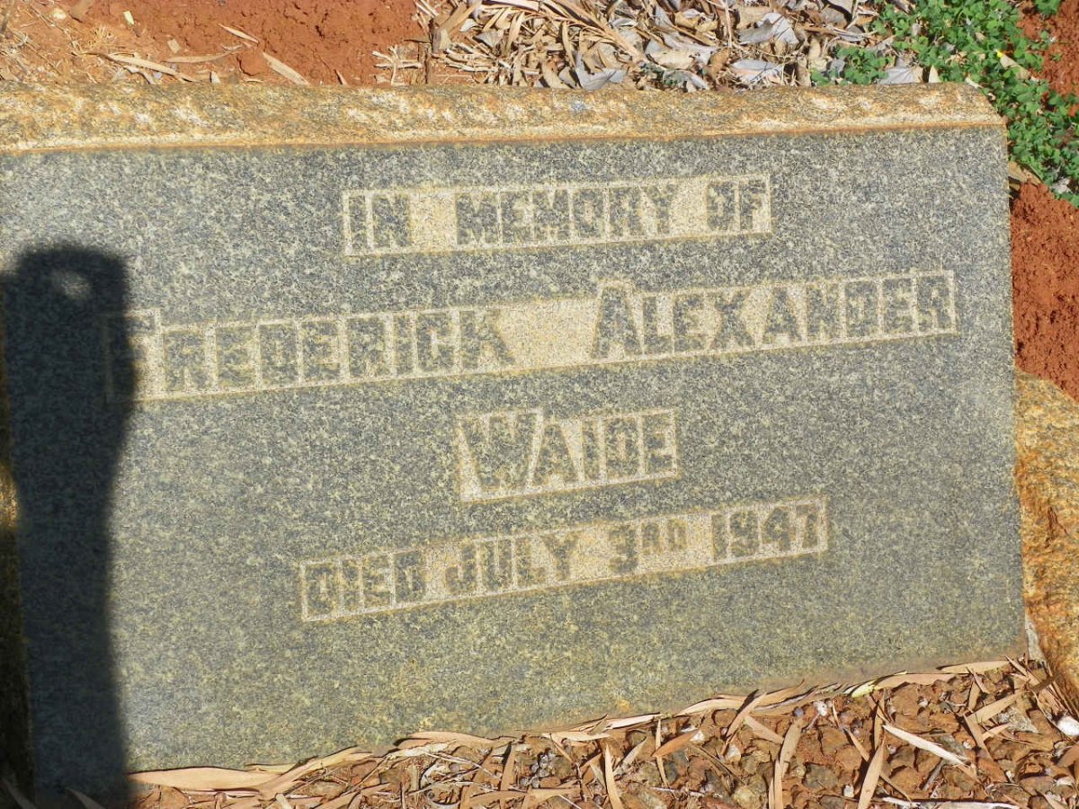 WAIDE Frederick Alexander -1947