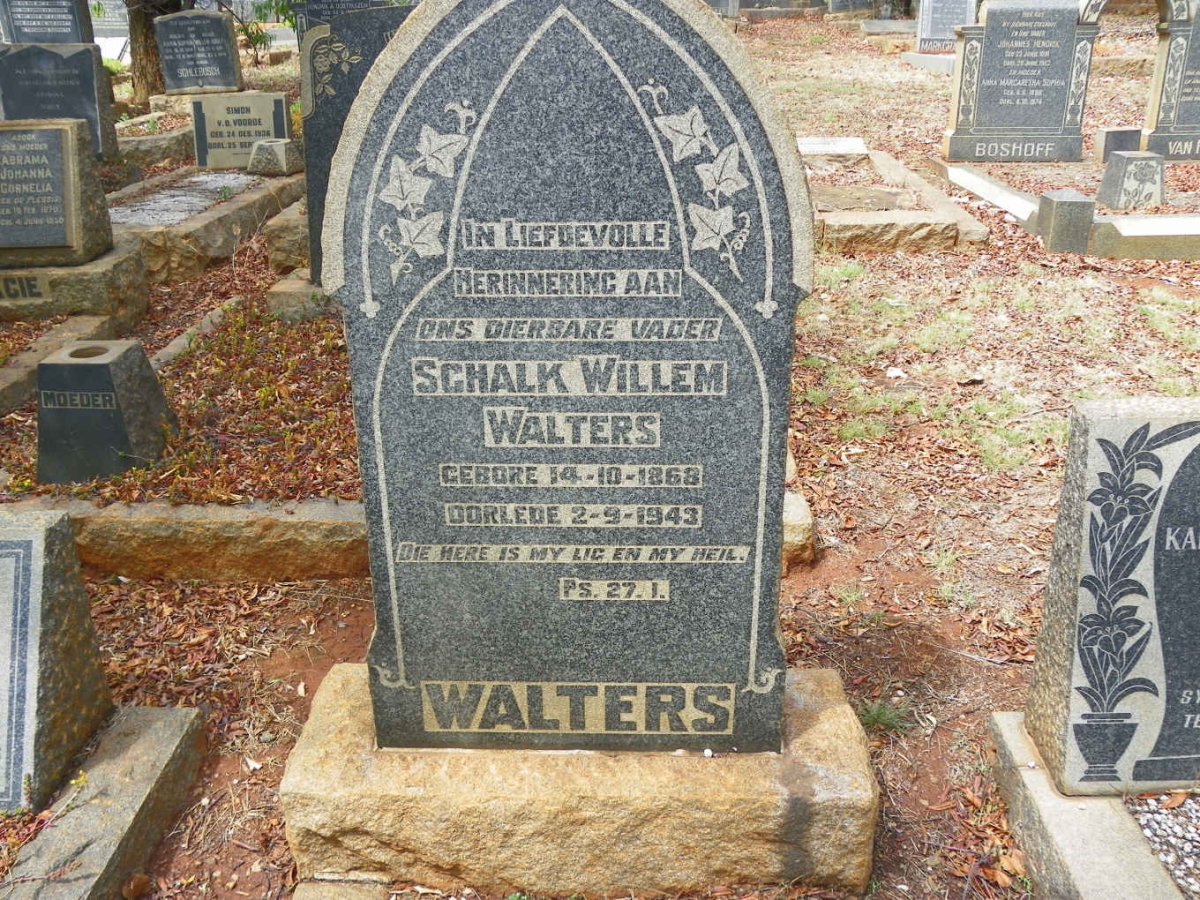 WALTERS Schalk Willem 1868-1943