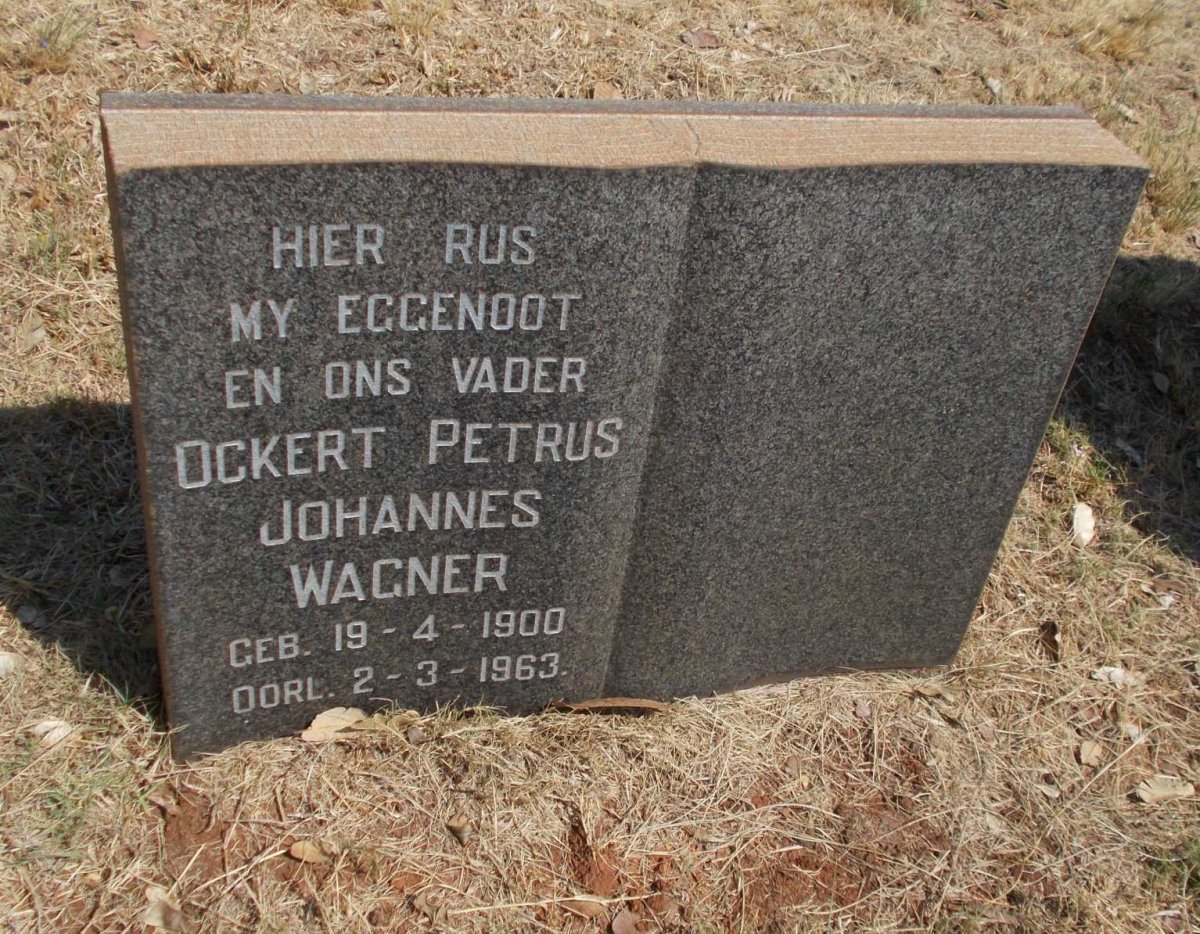 WAGNER Ockert Petrus Johannes 1900-1963