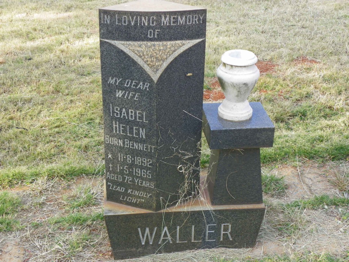 WALLER Isabel Helen nee BENNETT 1892-1965