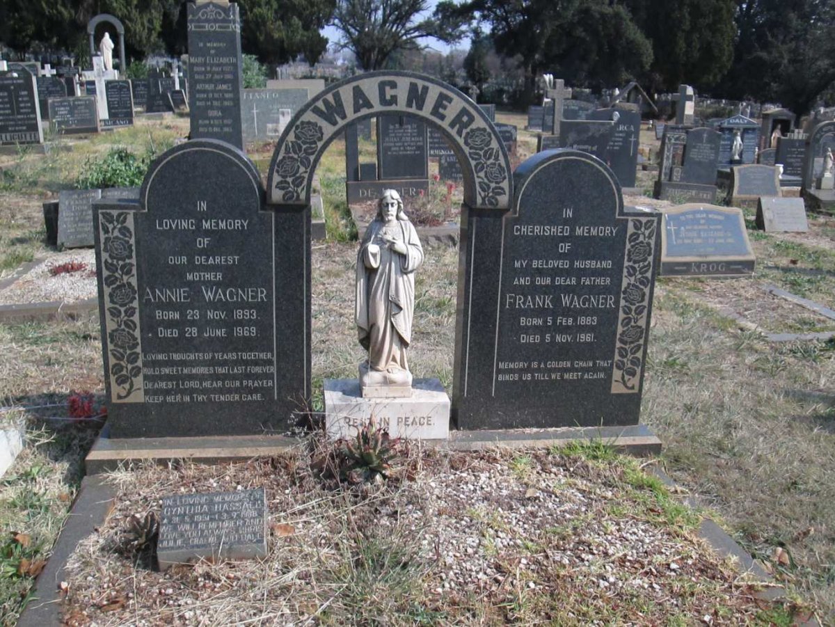 WAGNER Frank 1883-1961 &amp; Annie 1893-1969 :: HASSEL Cynthia 1951-1988