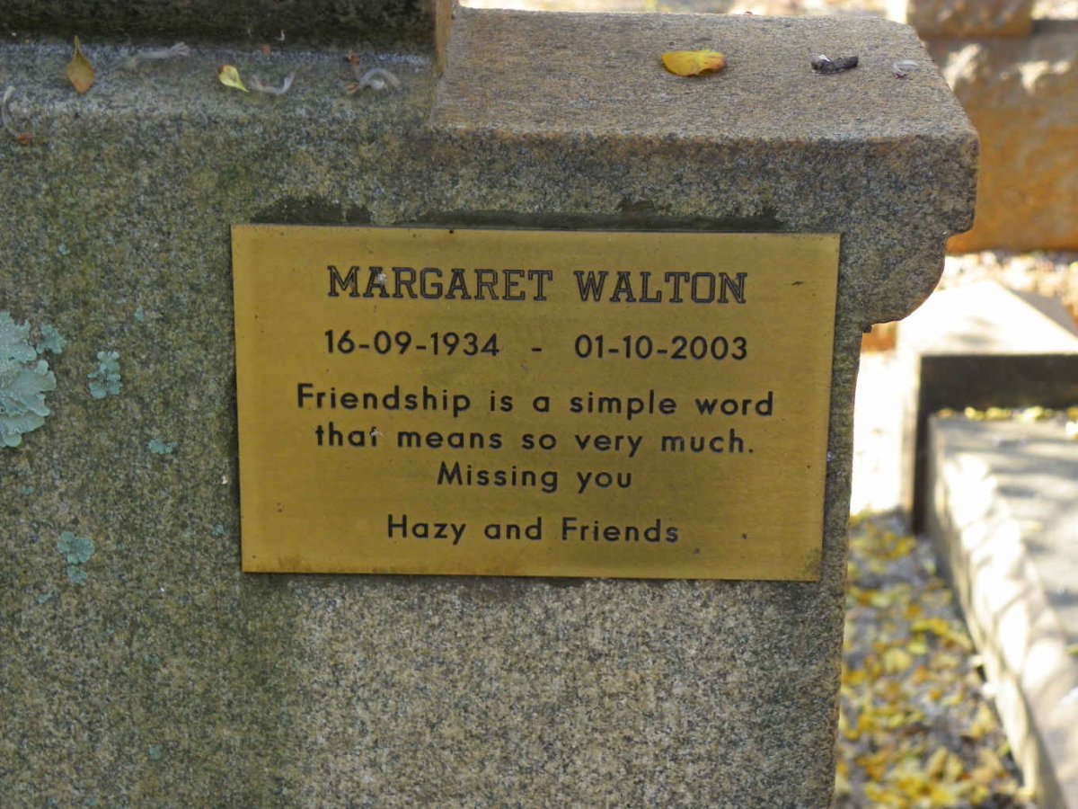 WALTON Margaret 1934-2003