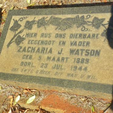 WATSON Zacharia J. 1889-1944